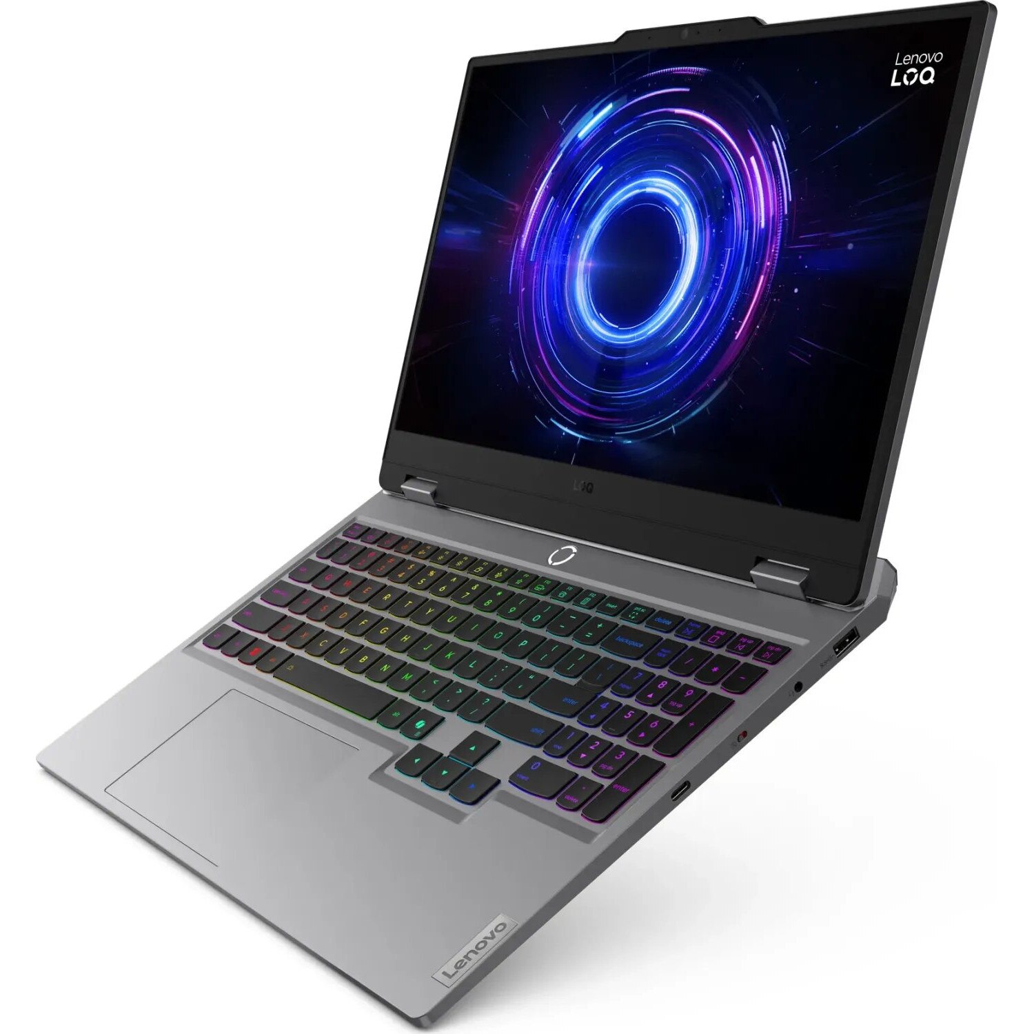 Laptop Lenovo LOQ, 15.6" Full HD, Intel® Core™ i5 13450HX pana la 4.6 GHz, 16 GB RAM DDR5 4800, 1 TB SSD, NVIDIA® GeForce® RTX 5060 8 GB, Free Dos, Luna Grey 1 TB