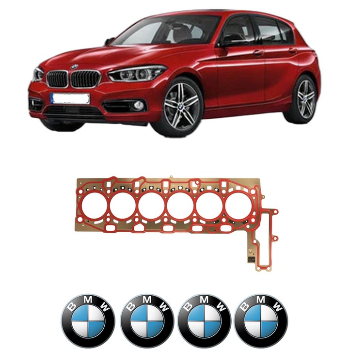 Garnitura chiuloasa BMW Seria 1 (F20) M 140 i din 2016-2019 KW 250 CP 340 CMC 2998, auto, Elring, 4x Stickere auto cu BMW