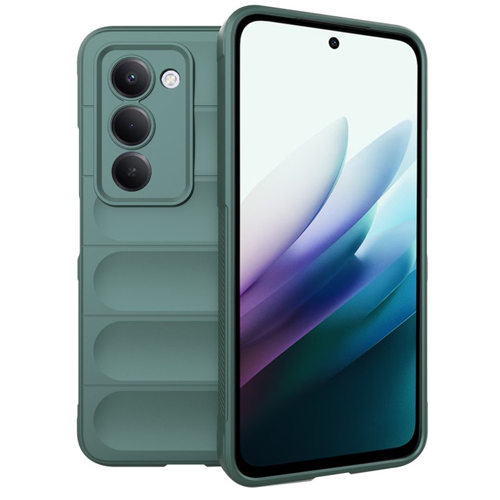 Husa pentru Xiaomi Redmi 15 5G Liquid Silicone, Microfibre Lining, Non-Slip Airbag Design, verde