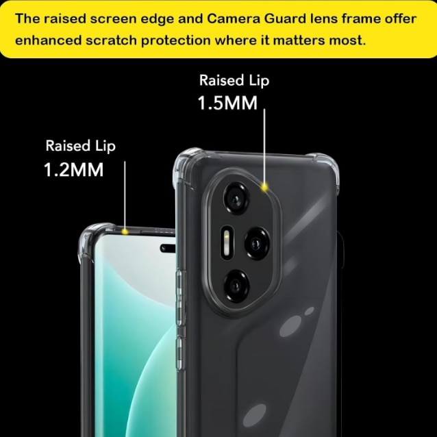 Husa protectie Mat-Tech compatibila cu Honor 400 Pro 5G, Margini ridicare camera, Colturi anti-soc, Decupaje Precise, Rezistenta la impact, Transparenta