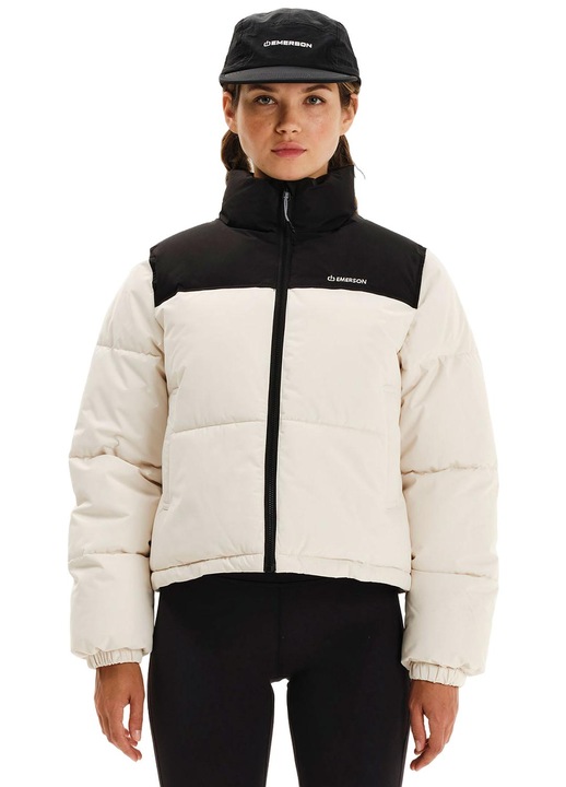 Geaca dama Emerson, ecru/negru