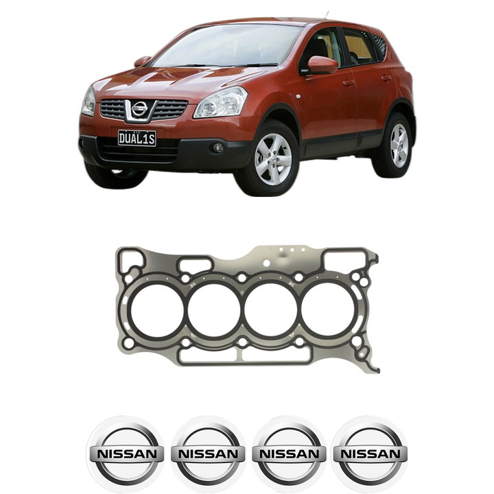 Garnitura chiuloasa NISSAN QASHQAI I (J10, NJ10) 1.6 din 2010-2013 KW 86 CP 117 CMC 1598, auto, Elring, 4x Stickere auto cu NISSAN