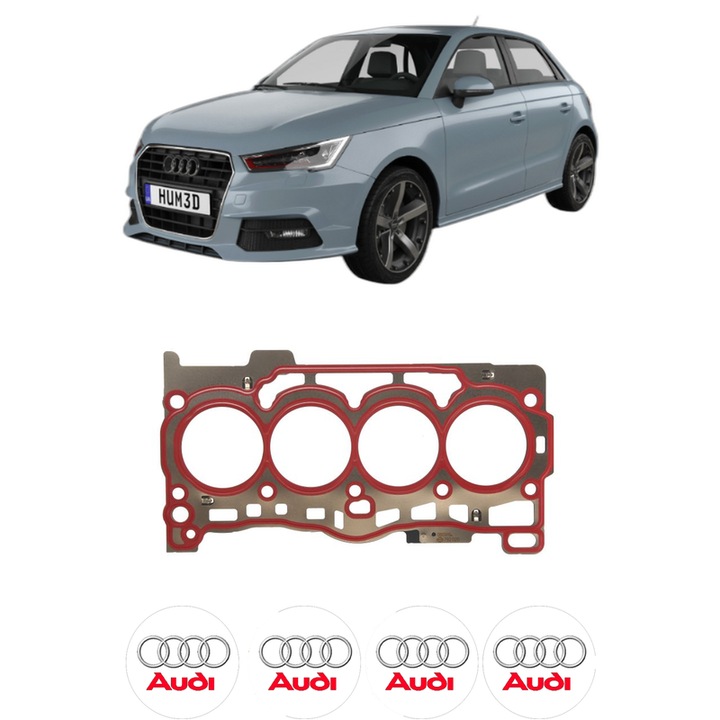 Garnitura chiuloasa AUDI A1 Sportback (GBA) 35 TFSI din 2018 KW 110 CP 150 CMC 1498, auto, Elring, 4x Stickere auto cu AUDI