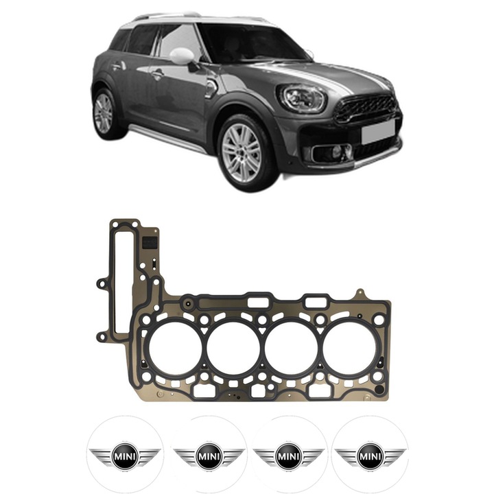 Garnitura chiuloasa MINI MINI COUNTRYMAN (F60) Cooper S ALL4 din 2016 KW 141 CP 192 CMC 1998, auto, Elring, 4x Stickere auto cu MINI