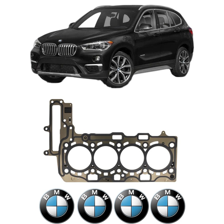 Garnitura chiuloasa BMW Seria X1 (F48) xDrive 25 i din 2015-2021 KW 170 CP 231 CMC 1998, auto, Elring, 4x Stickere auto cu BMW