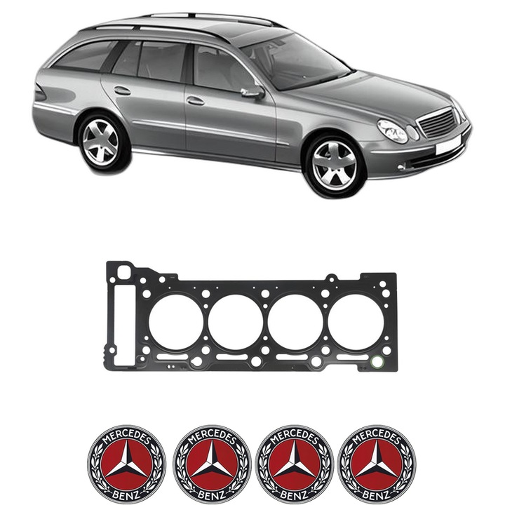 Garnitura chiuloasa MERCEDES-BENZ E-CLASS T-Model (S211) E 220 CDI (211.206) din 2003-2009 KW 100 CP 136 CMC 2148, auto, Elring, 4x Stickere auto cu MERCEDES-BENZ