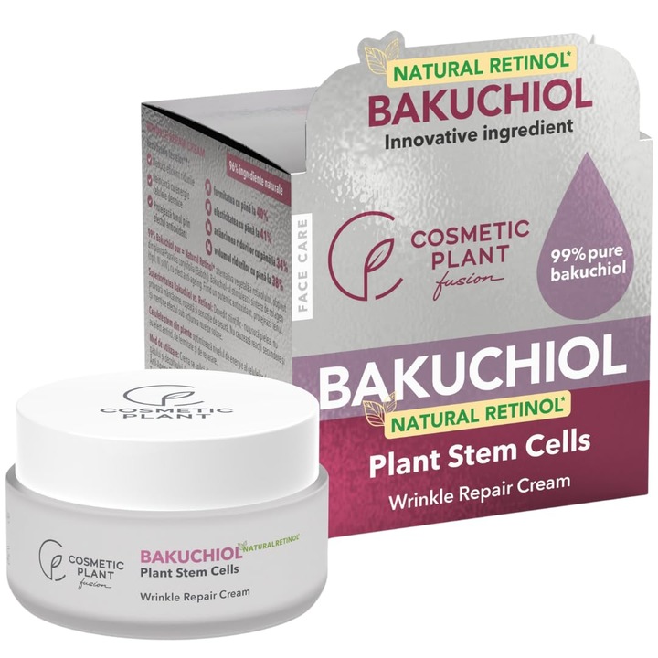 Козметичен крем за лице Cosmetic Plant, Бакухиол с 99% чист ретинол, възстановяващ против бръчки, 50 мл