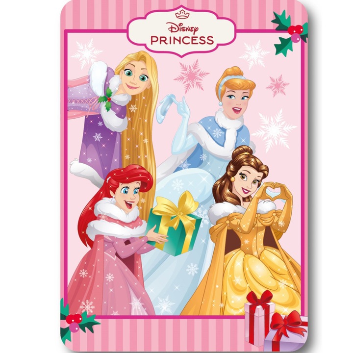 Disney Принцеси Празнична фея Коледна поларена завивка 100x140см