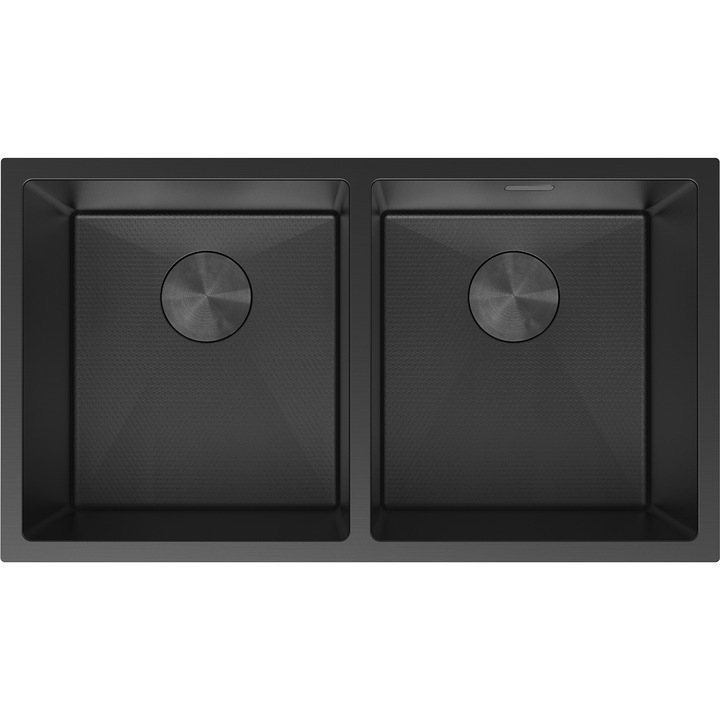 Mexen Binox chiuveta din otel inoxidabil cu 2 compartimente 800 x 450 mm, negru HC - 6421802000-70HC