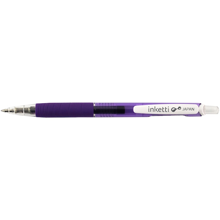 Pix Cu Gel Penac Inketti, Rubber Grip, 0.5mm, Corp Violet Transparent - Scriere Violet