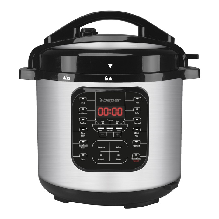 Multicooker Beper P101Cos001, elektromos kukta, 6 l, 15 főzési program