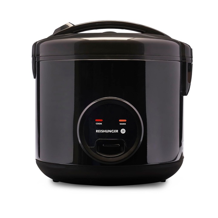 Aparat de gătit orez și aburitor Reishunger, ceramic, negru, 1, 8 L, 10 porții, multifuncțional