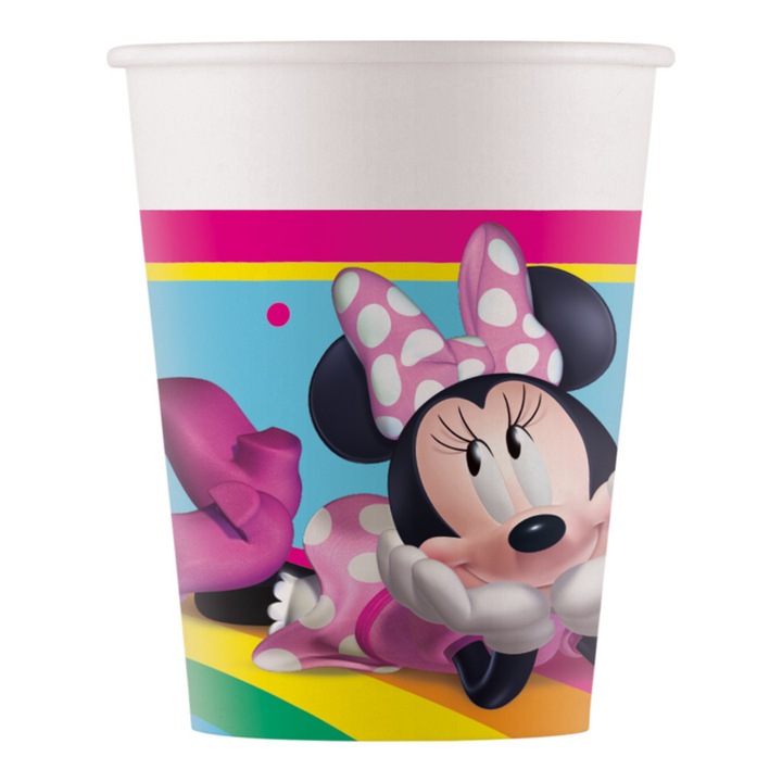 Disney Minnie Makes Me Smile papír pohár 8 db-os 200 ml FSC