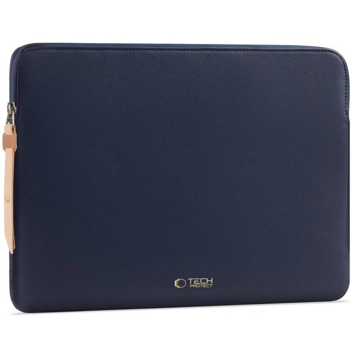 Geantă laptop, TokShop, Pentru dispozitive de 13, 14", TP Fleece, Albastru