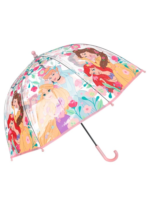 Umbrelă transparentă pentru copii Disney Prințese Fairytale Ø72 cm