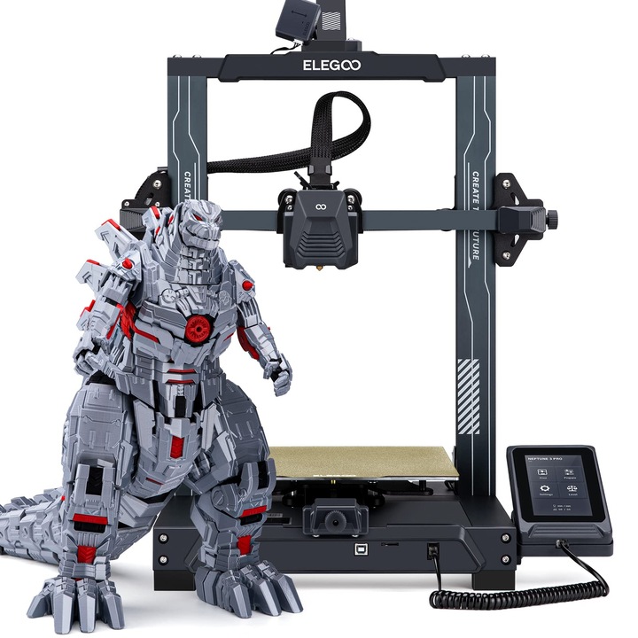ELEGOO Neptune 3 Pro 3D nyomtató, FDM, automata szintezés, nagy méret 225x225x280mm