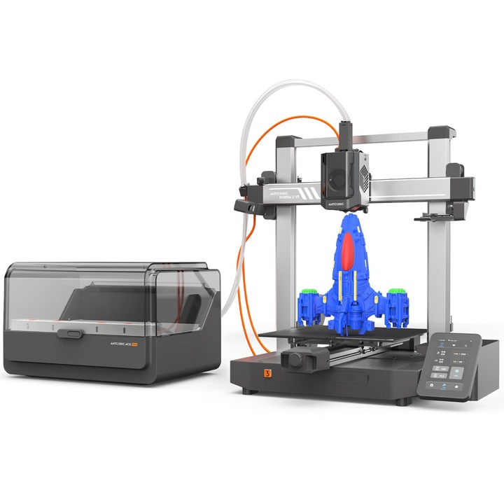 Anycubic Kobra 3 V2 Combo 3D nyomtató, többszínű, 600 mm/s, 255x255x260 mm méret