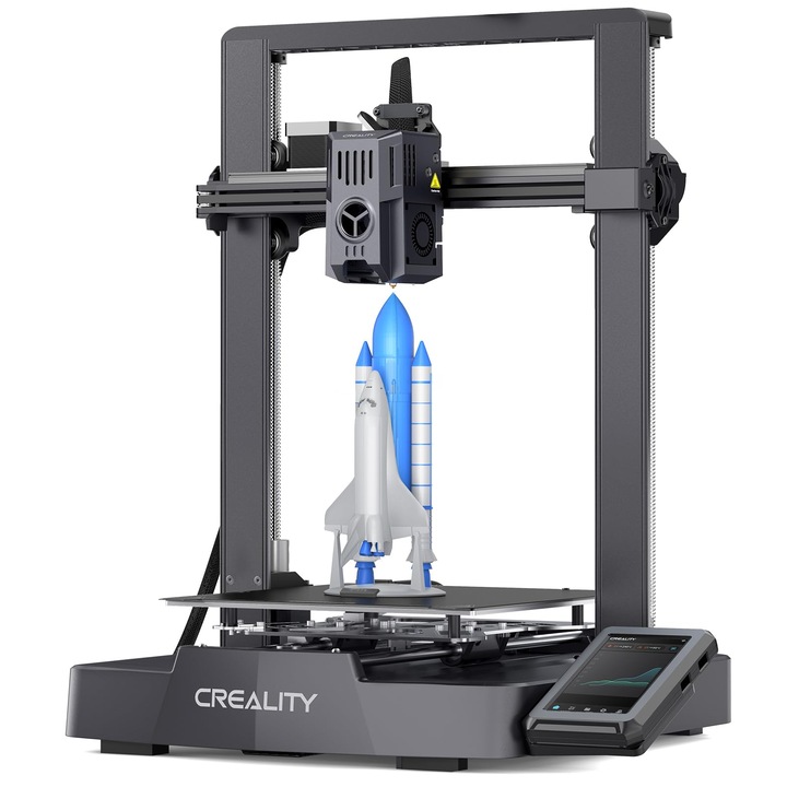 3D принтер Creality Ender-3 V3 Ke, 500 мм/сек, автоматично нивелиране, 220x220x240 мм