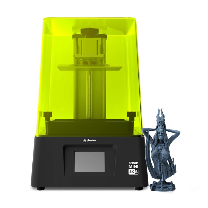 Phrozen Sonic Mini 8K S 3D nyomtató, 7,1 hüvelykes monokróm LCD képernyő, 165x72x170 mm nyomtatási méret, kezdőknek is alkalmas