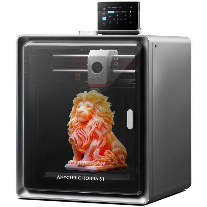 Anycubic Kobra S1 3D nyomtató, 600mm/s sebesség, 320°C levehető hotend, 250x250x250mm méret