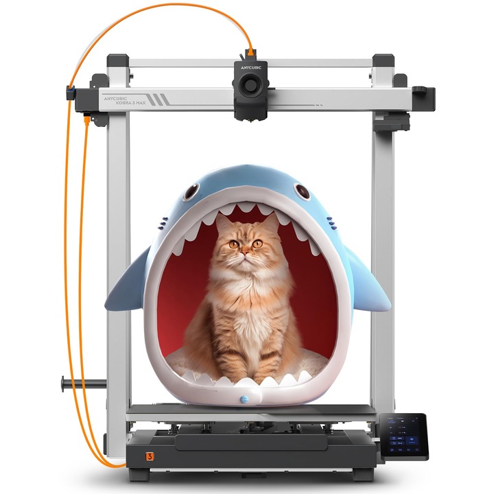 Anycubic Kobra 3 Max 3D nyomtató, 420x420x500mm, 600mm/s nyomtatási sebesség, automata kalibrálás, többszínű