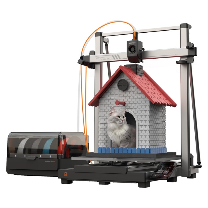 Anycubic Kobra 3 Max Combo 3D nyomtató, többszínű, 420x420x500mm, 600mm/s sebesség