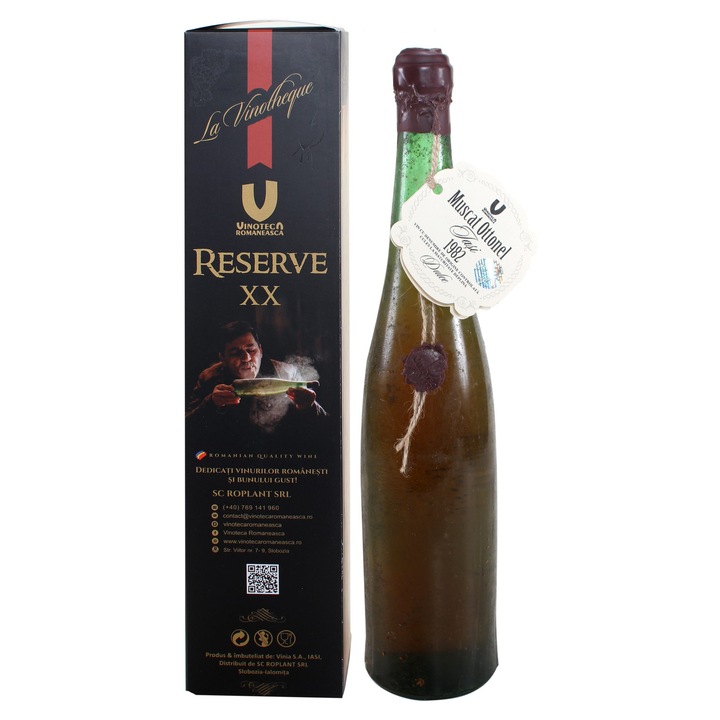 Vin alb Muscat Ottonel 1982, Vinia, 0.7L