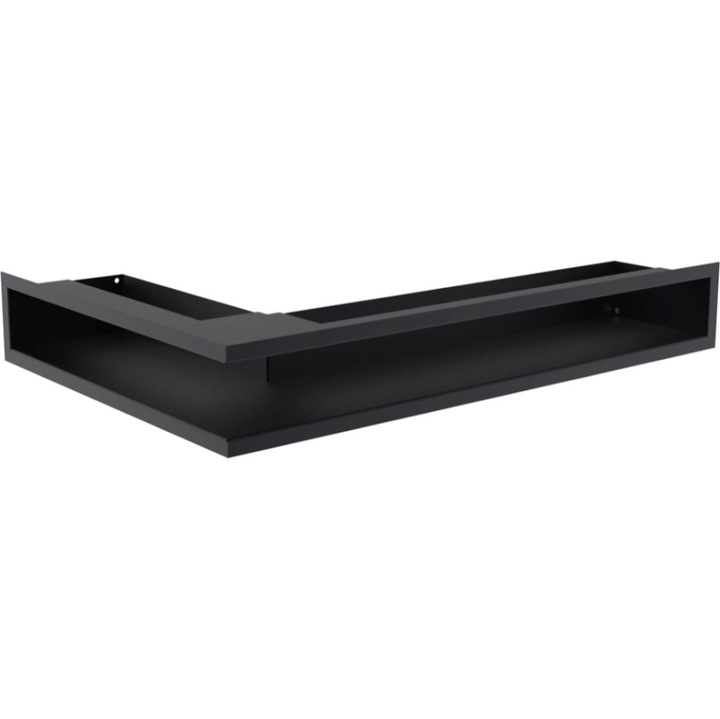 Grila aerisire semineu Kratki, grafit, 9x40x60cm, tip Luft