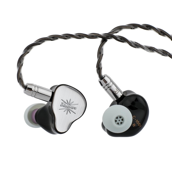 Casti Intraauriculare LINSOUL Kiwi Ears Ke4, Hibride 2Dd+2Ba, Cablu Detasabil, Gaming