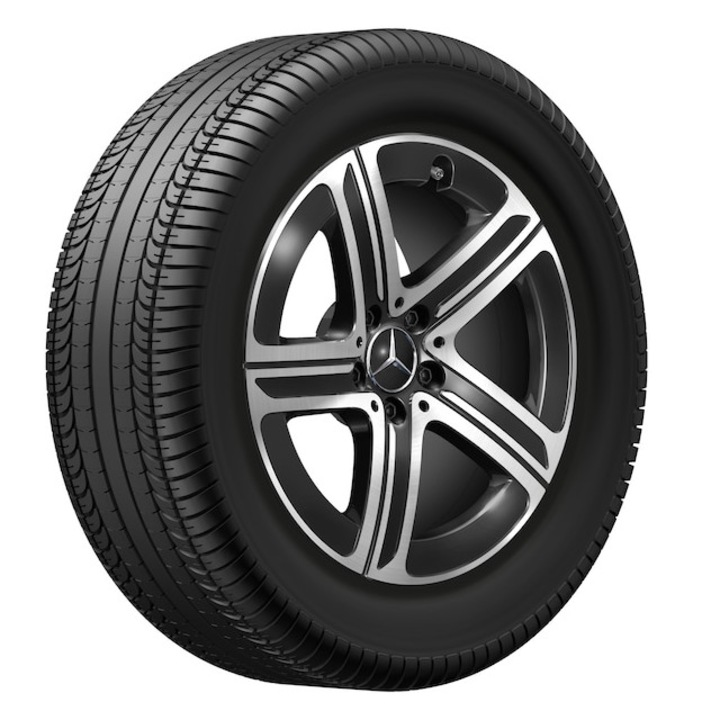 Set roti complete de iarna original Mercedes-Benz pentru GLC X254 anvelopa GoodYear UltraGrip Performance + MO 235/60 R18 103H janta aliaj 5-spoke 5x112 8Jx18 ET32.5