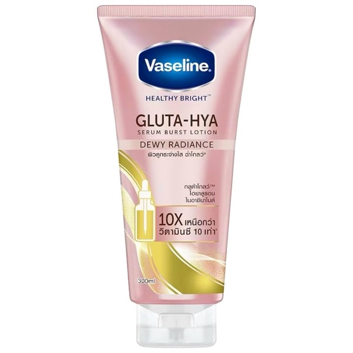 Lotiune hidratanta Vaseline Gluta-Hya Dewy Radiance, 300 ml, pentru fata si corp, iluminare ten
