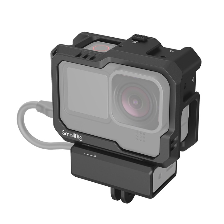 Малка клетка Smallrig за GoPro, с 2 горещи обувки, черна