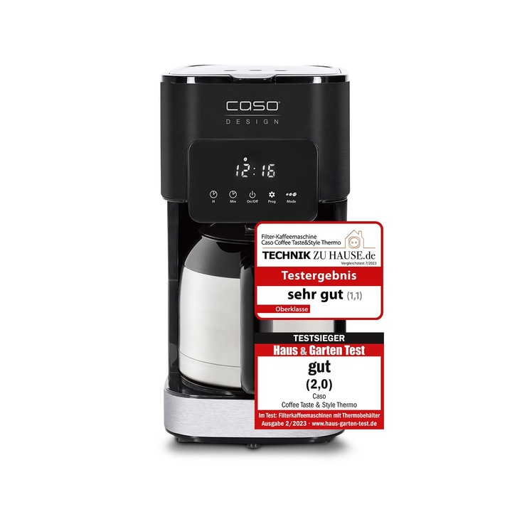 Cafetieră CASO Coffee Taste And Style Thermo, 1, 2L, 10 cești, negru