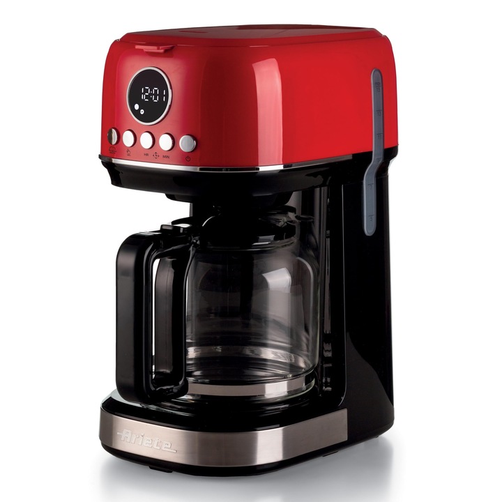 Aparat de cafea Ariete 1396, capacitate 15 cești, carafă din sticlă, alb
