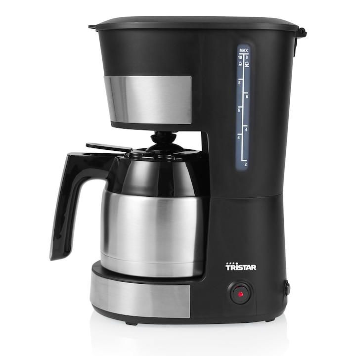 Cafetiere Tristar inox, 8-10 cesti, 900W, cană termos, sistem anti-picurare