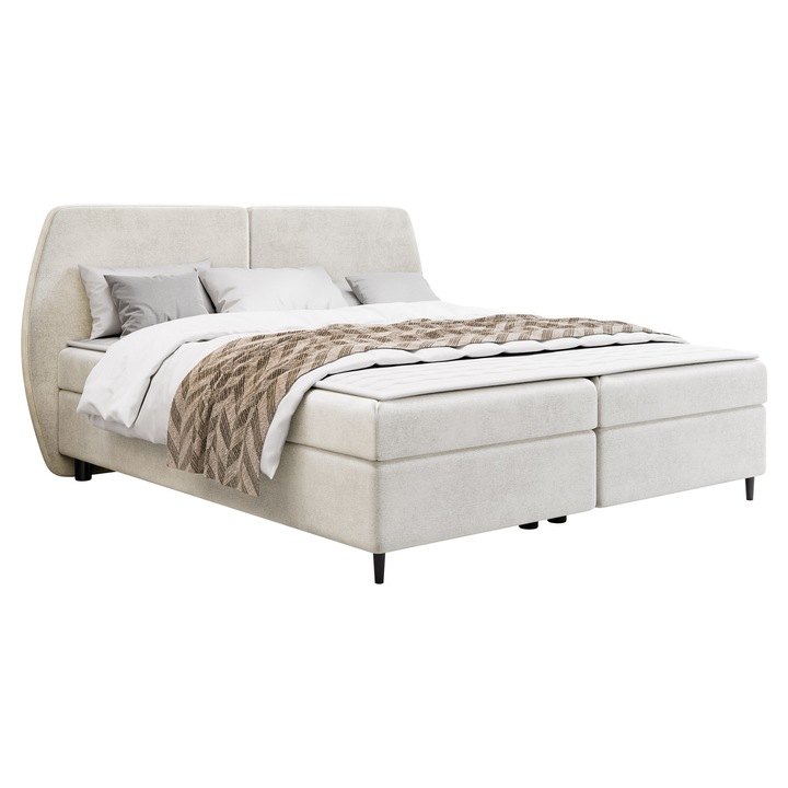 Pat boxspring Ahrepi 160x200, MIRJAN 24, crem, 190x207x107 cm
