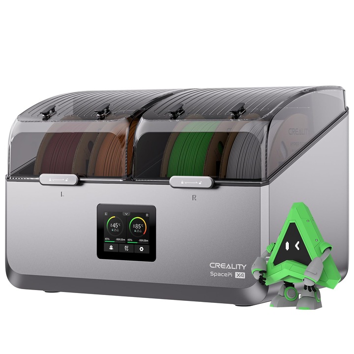 Creality Space Pi X4 filament szárító, 4 orsós készlet, független hőmérséklet-szabályozás, 85C max