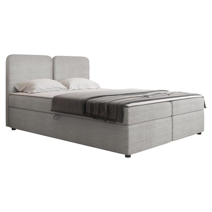 Pat boxspring Buxilt 1 160x200, MIRJAN 24, bej, 160x207x104 cm