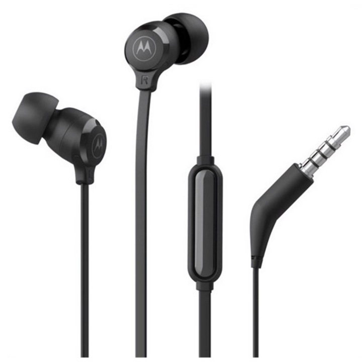 Motorola earbuds 3s fülhallgató sztereo, 3.5mm jack, mikrofon, felvevő gomb, fekete