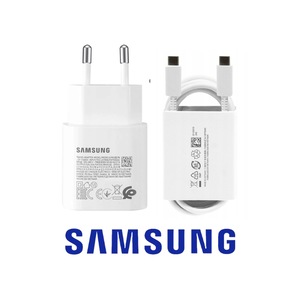 Incarcator, Samsung TA800B FastCharge 25W USB-C Cablu USB-C 5A 1.8 Metri Alb OOB