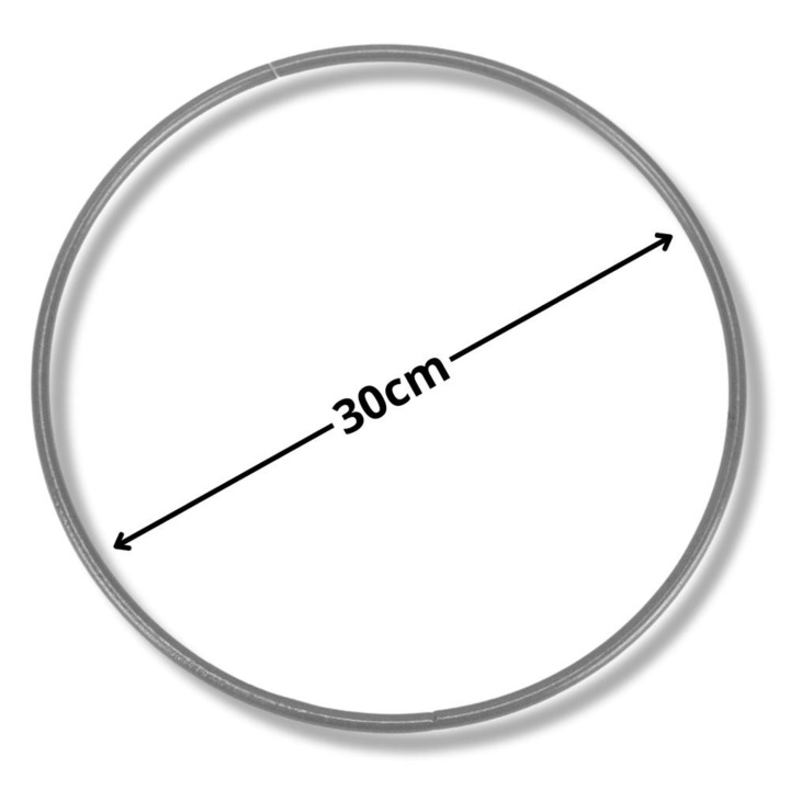 Cerc metalic argintiu 30cm