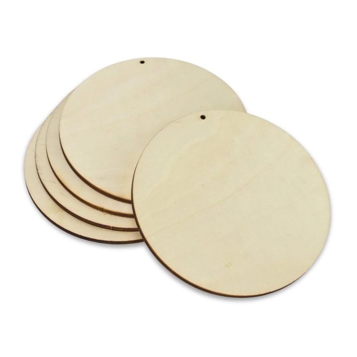 Cerc de lemn cu gaură natur 15cm Corolla 5buc/pachet