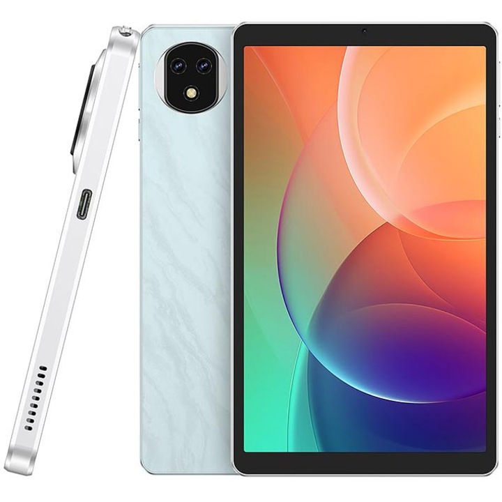 Таблет Ulefone Tab A9 Pro, осемядрен процесор MediaTek Helio G91, 8.68" IPS LCD екран, 4GB RAM, 128GB Flash, 12MP+13MP, Wi-Fi, Bluetooth, 4G, Dual SIM, Android 15 бял