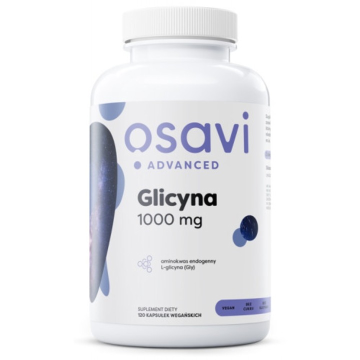 Glicina 1000 mg, Osavi, 120 capsule vegane
