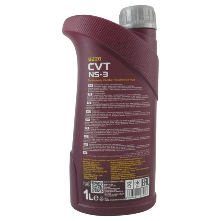 Масло за трансмисия Mannol ATF CVT NS-3, 1л, зелено