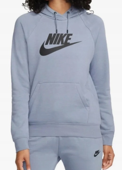 Hanorac sport dama Nike, Sportswear Essential, fleece, albastru, XL INTL