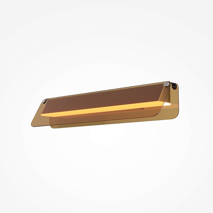 Кехлибаренокафява метална апликация Flat Maytoni