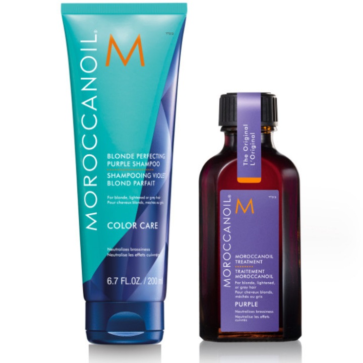 Комплект Moroccanoil Purple, Терапия 50 мл + Шампоан 200 мл