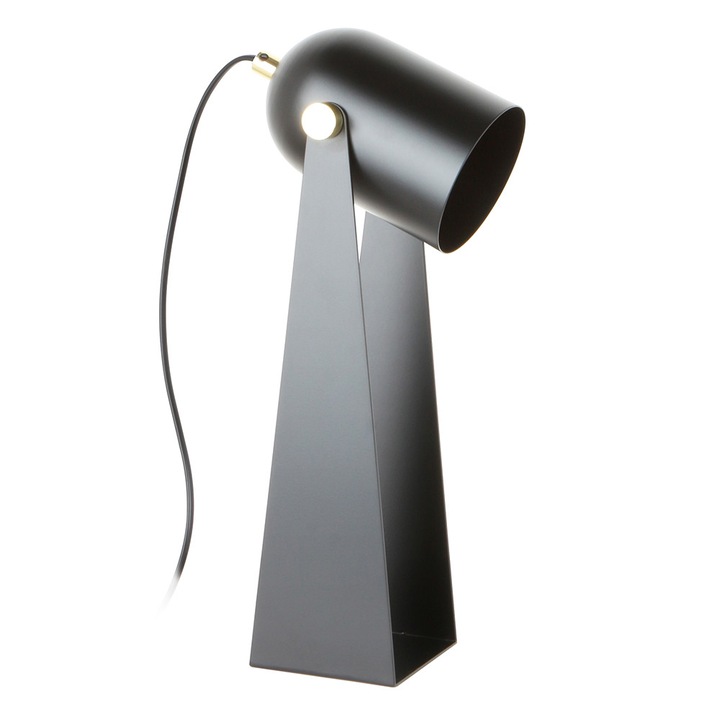 Veioza neagra din metal 36 cm Aries Zuma Line