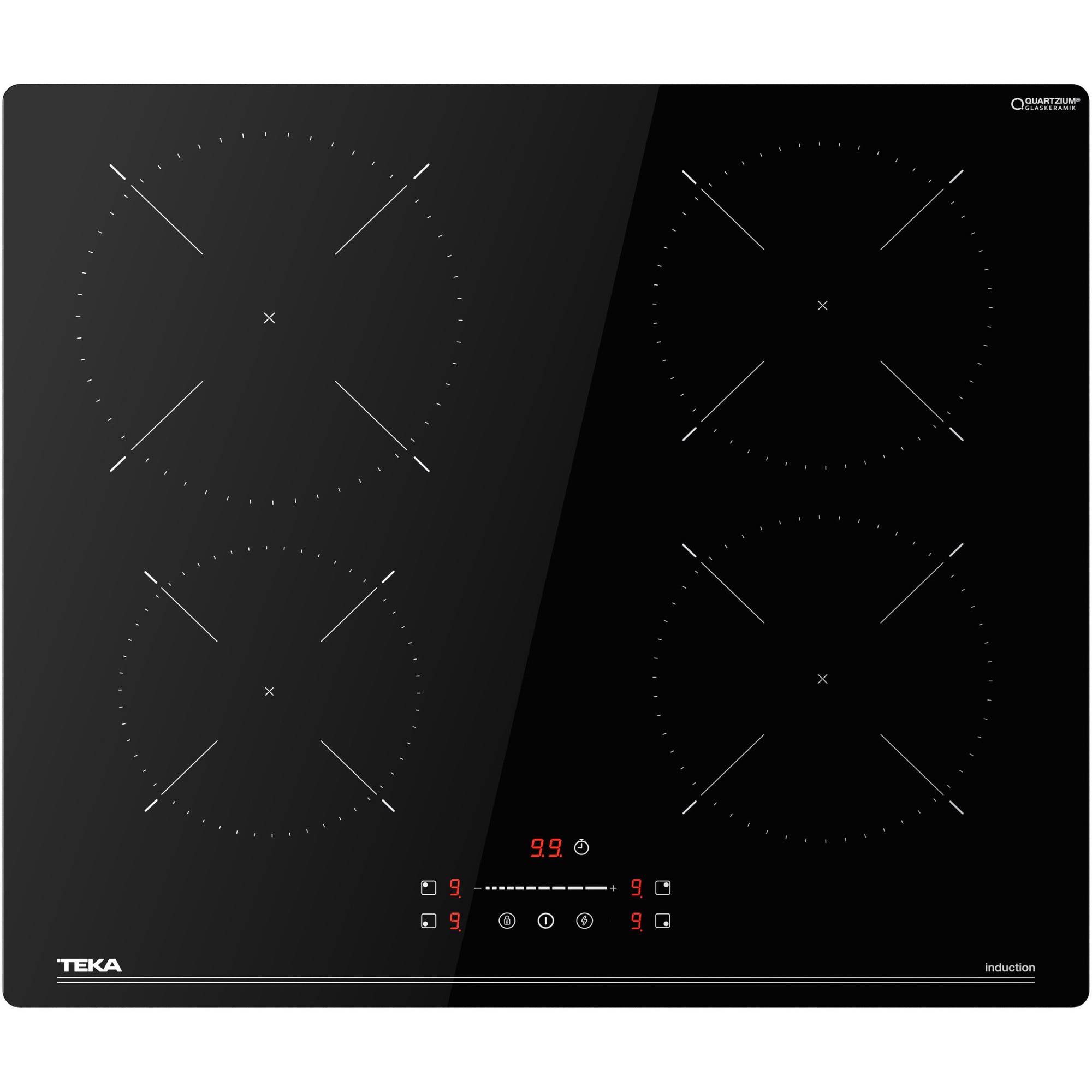 Plita electrica cu inductie Teka, IBC 64110 SSM BK, MonoSlider Touch Control, 9 nivele de putere, Sistem de optimizare a vasului, Funcţie Power, Timer max. 99 minute, Functie Power